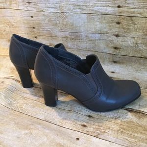 Rialto Nora Dark Grey Slip-On Shoe Boot 3-In Heels
